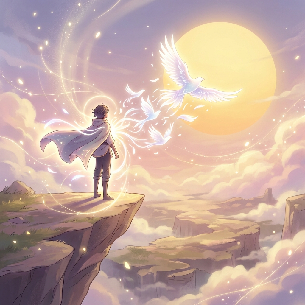 過去を手放すイラスト